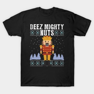 Deez Mighty Nuts Nutcracker Christmas Funny Retro T-Shirt